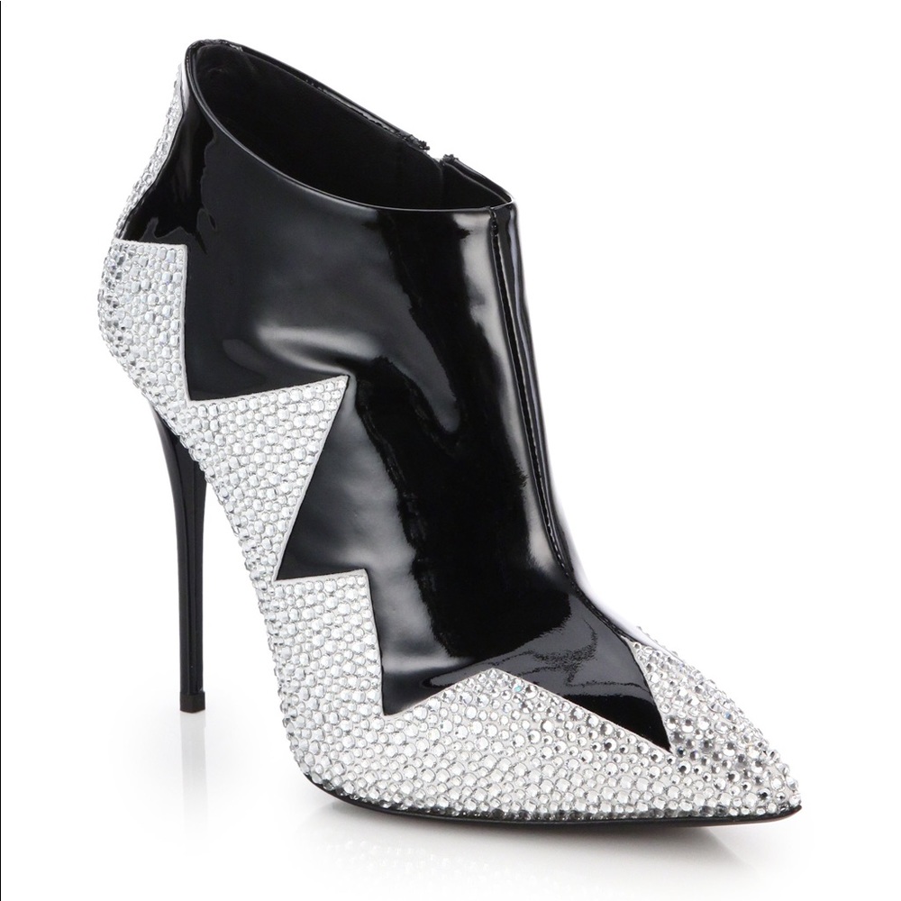 Giuseppe Zanotti crystal zig zag high heel booties - Picture 2 of 8